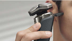 Pop-up trimmer for mustache and sideburns