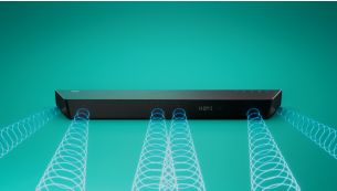 Two angled speakers for wider sound
