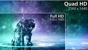 Krystalklare billeder med Quad HD 2560 x 1440 pixel