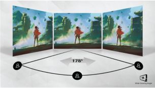 VA display delivers awesome images with wide viewing angles