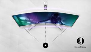 Curved display design for more immersive experience