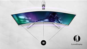 Curved display design for a more immersive experience