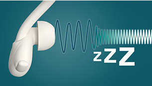 Intelligente geluidsmaskering maskeert storende geluiden terwijl u slaapt