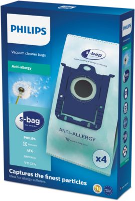 Philips S bag Anti allergie Stofzuigerzakken Fc8022/04 4 Stuks online kopen