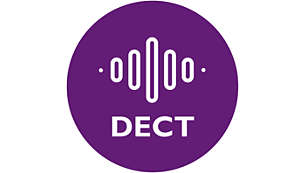 Perfect clear sound thanks to DECT Technology