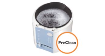 PreClean function to soak the inner bowl in hot water