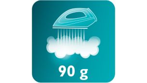 En inatçı kırışıklıklar için 90 g'a kadar şok buhar