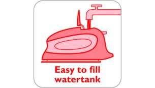 The iron is suitable for use with tap water