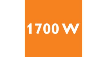 1700 Watt motor generating 330 Watt suction power
