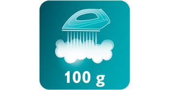 Dodatna količina pare od 100 g/min za lako uklanjanje tvrdokornih nabora