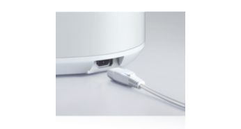 Detachable power cord for convenient storage