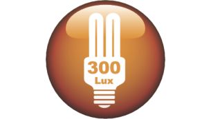 Jusqu'à 300 lux pour un réveil naturel