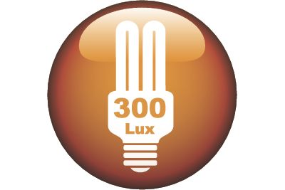Up to 300 Lux for natural awakening