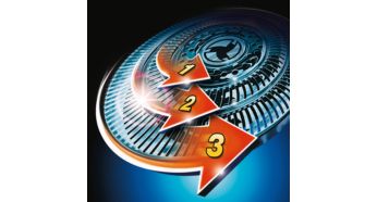 Бритвенные головки Triple Track увеличивают площадь бритья на 50 %