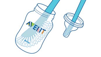 Curved brush head and moulded tip