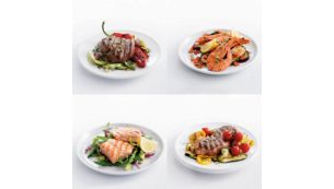 La piastra del grill ad alta temperatura mantiene tutti i sapori