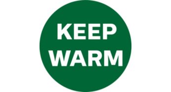 Funkcia udržania teploty Keep Warm uchováva teplotu jedla vhodnú na podávanie