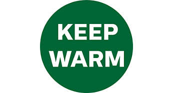Funkcia udržania teploty Keep Warm uchováva teplotu jedla vhodnú na podávanie