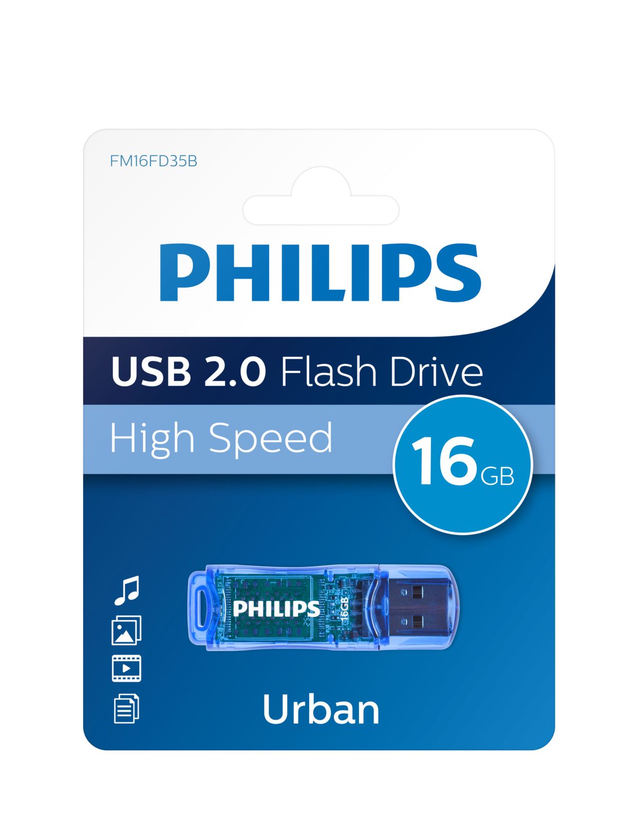 Clé USB Philips FM16FD35B/10 Urban Edition 2.0 16 Go
