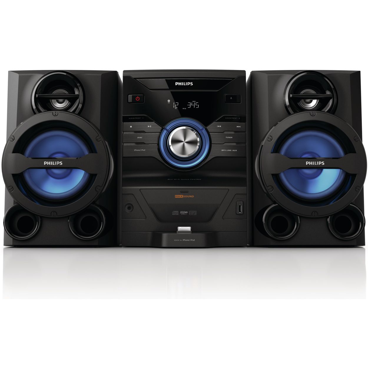 Mini Chaine Hifi Philips - Reflex Speaker Bass 3 Way System