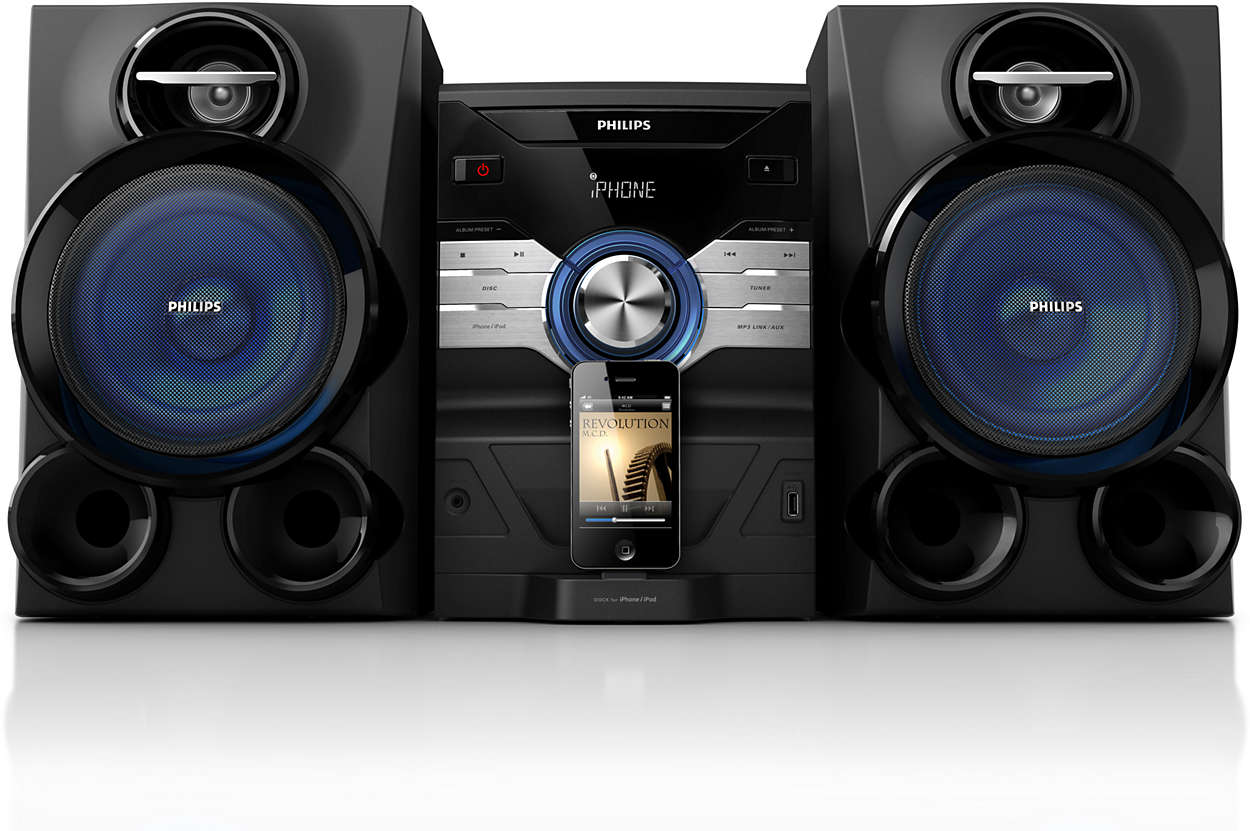 CD-R/-RW MP3 Philips FWM154 / 12 Mini Hi-Fi System Stereoanlage Kassette Aux 