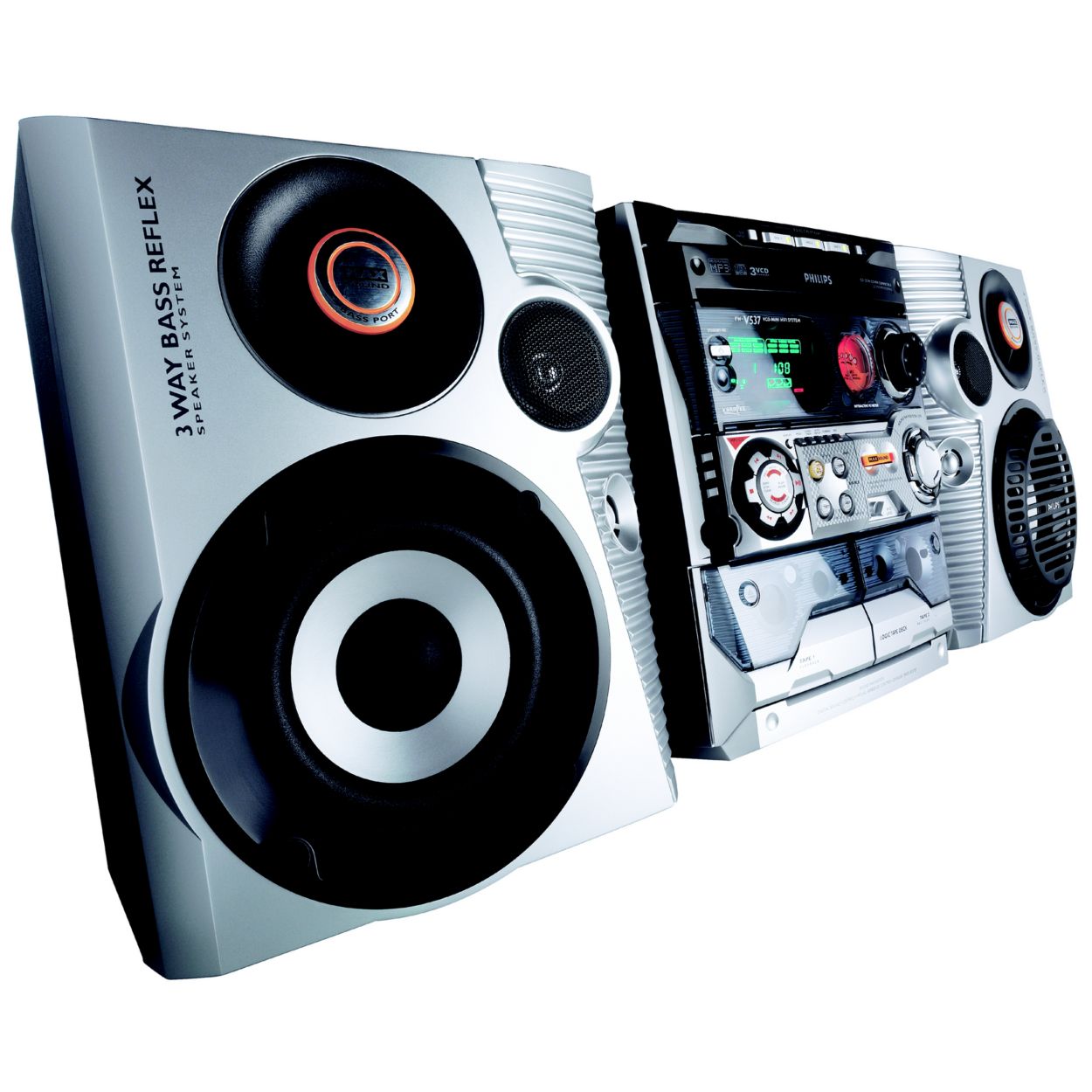 Philips 3 way max bass hot sale speaker system