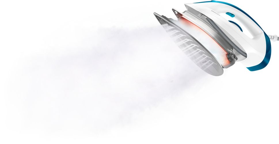 Fast ironing with 2 times more steam *