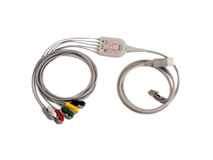 5-adriges Elektrodenkabel mit Clip, IEC Kombiniertes Stammkabel und Elektrodenkabel