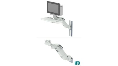 Height adjustable arm on GCX wall channel: Mounting kit