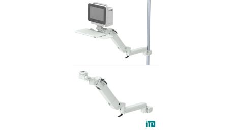Height adjustable arm with extension on support bar D 25-42mm