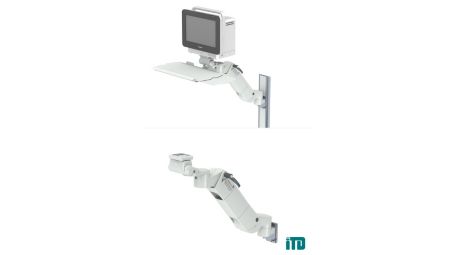 Height adjustable arm on GCX wall channel