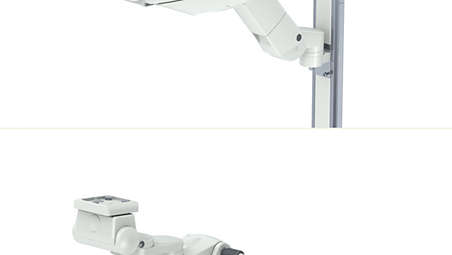 Height adjustable arm on GCX wall channel