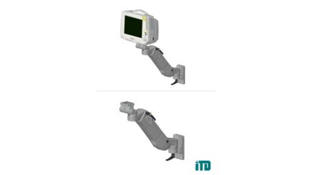 Height, adjustable arm on ITD support extrusion