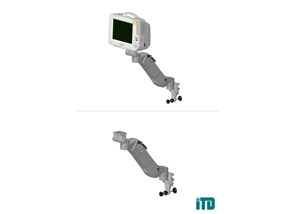 Height, adjustable arm on horizontal ... || 1