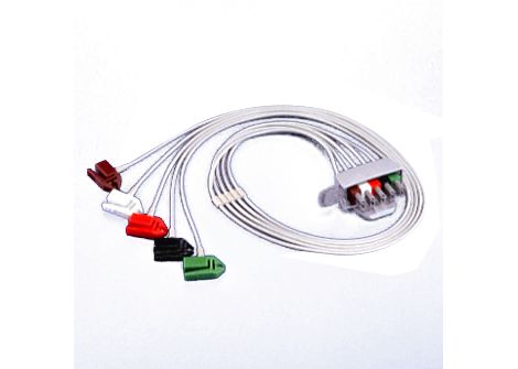 5-adr. E.kabel, Clip, AAMI Telemetrie-Elektrodenkabel