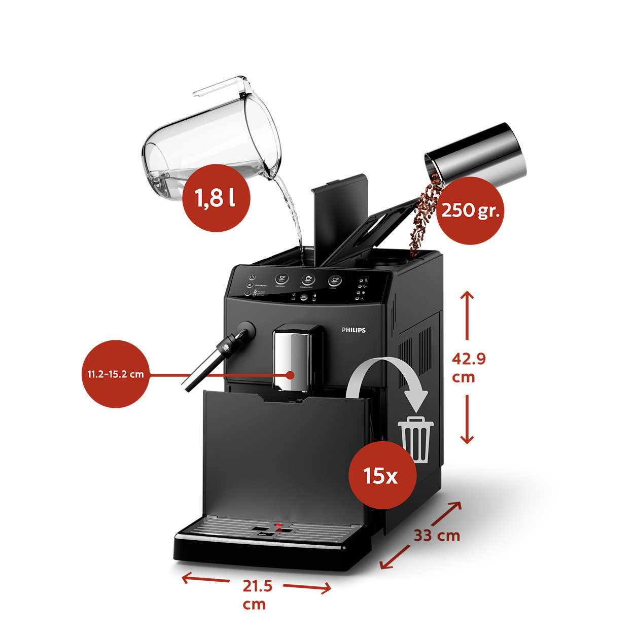 3000 series Automata eszpresszó kávéfőző HD882712 | Philips 3000 series Automata eszpresszó kávéfőző HD882712 | Philips