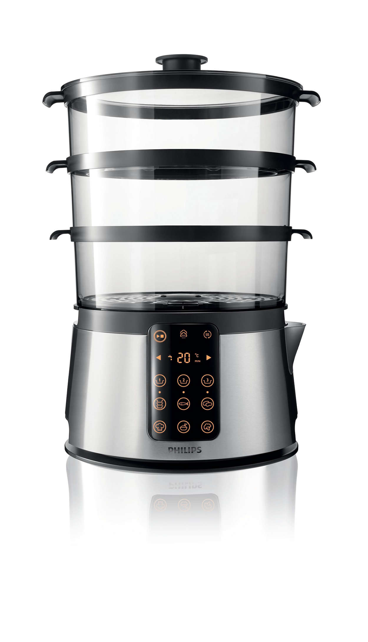 Avance Collection Cuiseur Vapeur HD919030 | Philips Philips HD919030 Cuit Vapeur Avance Aluminium Brossé 2000 W