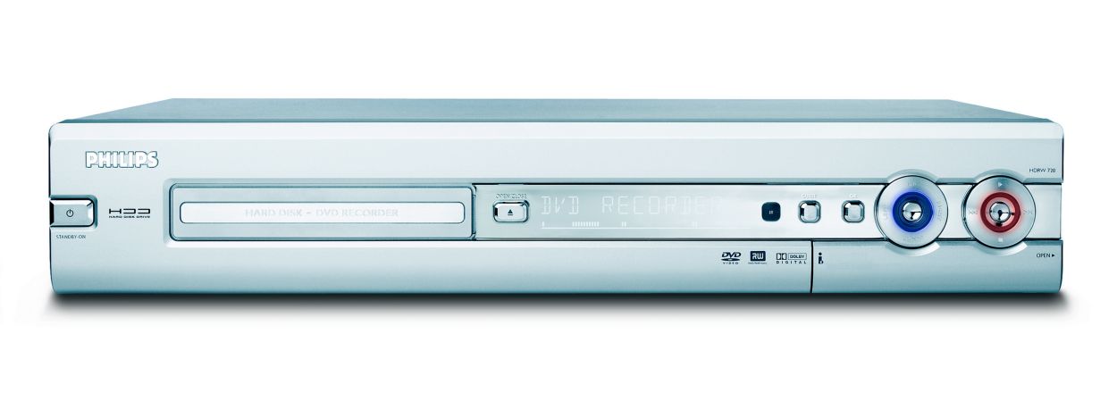 scheidsrechter Blanco Macadam DVD Recorder/Hard Disk HDRW720/17 | Philips