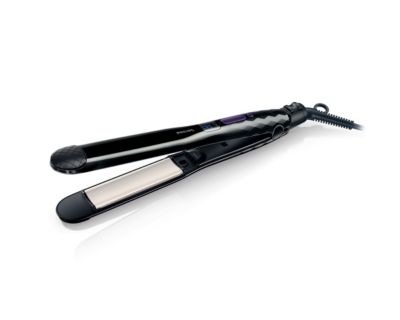 curved straightener for curling