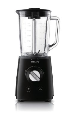 Philips Batidora de 700 W con jarra de cristal de 2 l y espátula HR2095/90