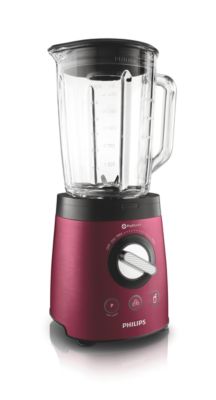 Philips Batidora de 900 W con jarra de cristal de 2 l y espátula HR2196/38