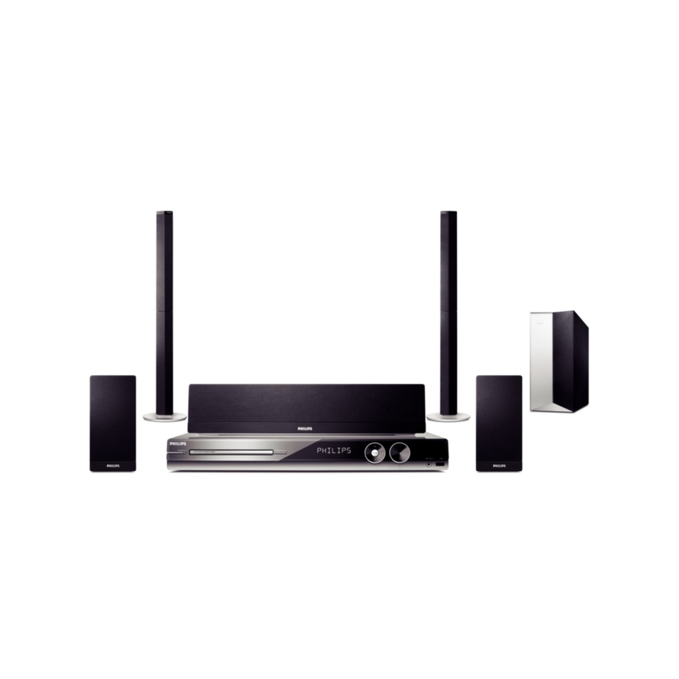 Philips DVD Home HeimkinoSyste m Wireless Funk Surround Sound System 5