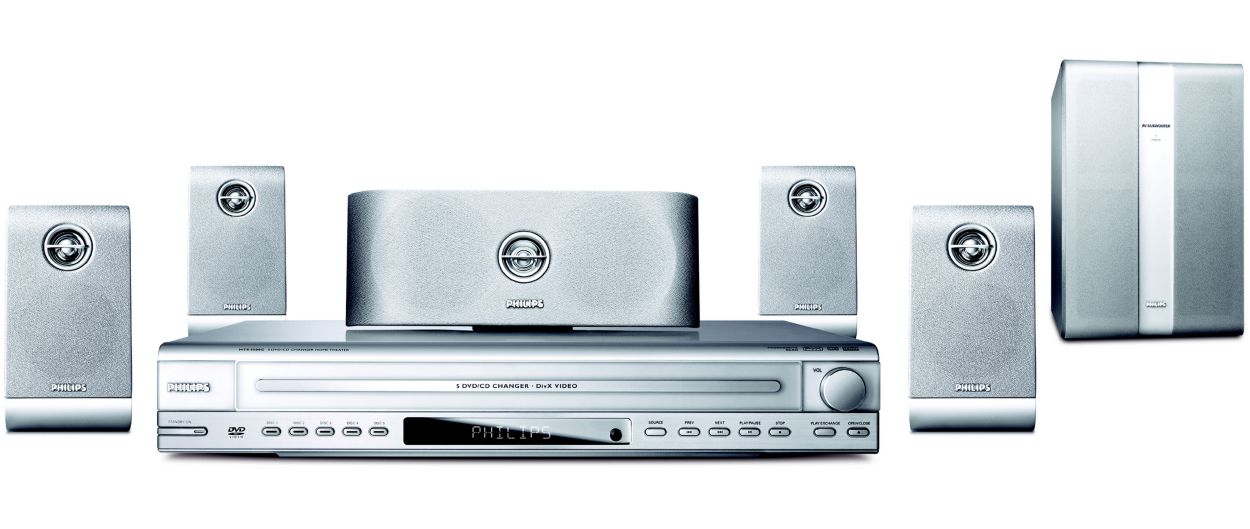 5 DVD/CD Changer Home Theater HTS5500C/37 Philips