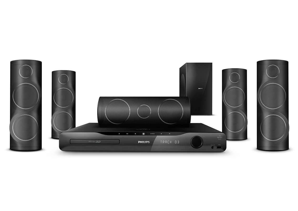 Enjoy powerful home cinema with 3D Angled Speakers