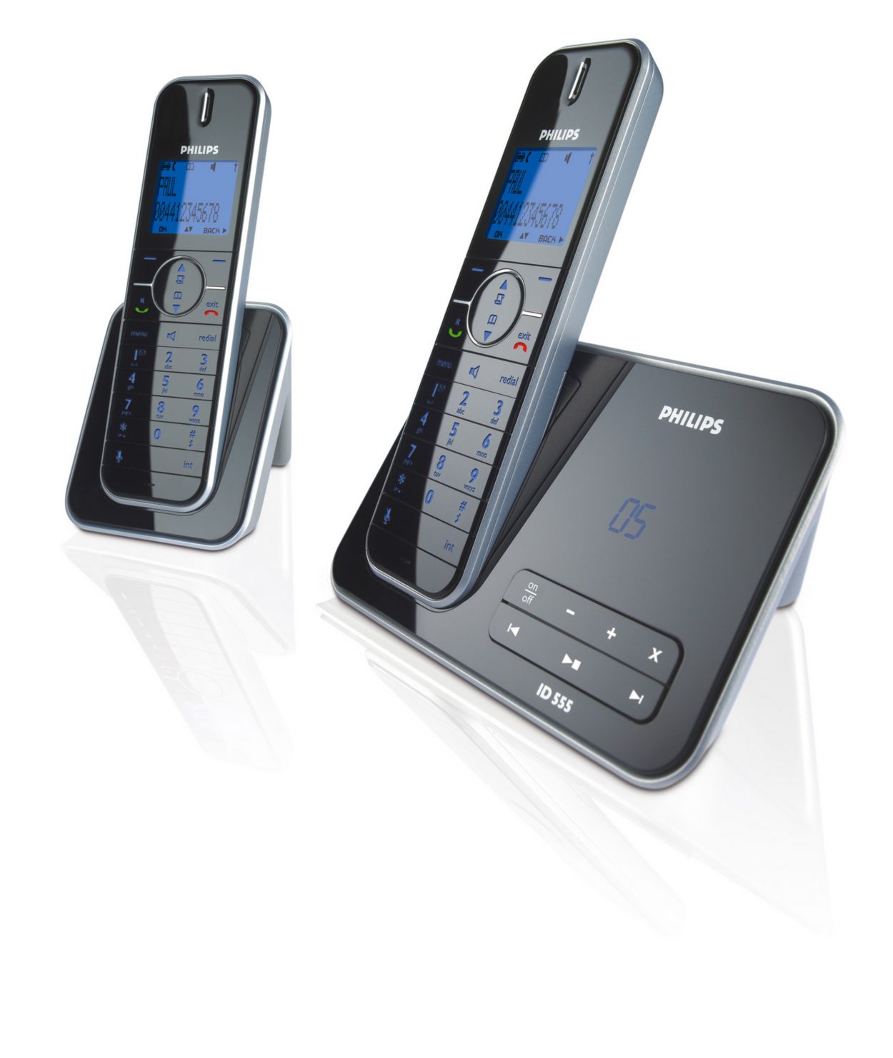 Téléphone fixe sans fil avec répondeur D4552B/38