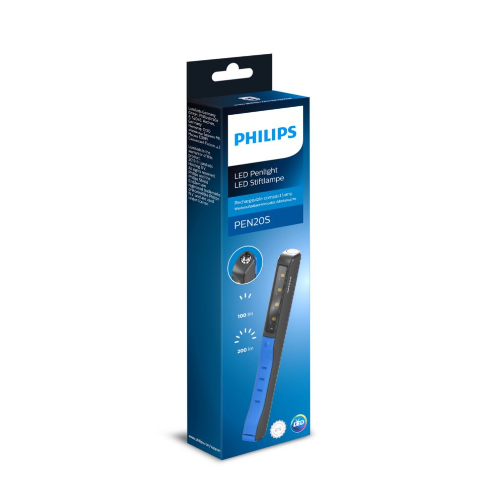Högkvalitativ LUXEON® LED-lampa, kompakt och laddningsbar