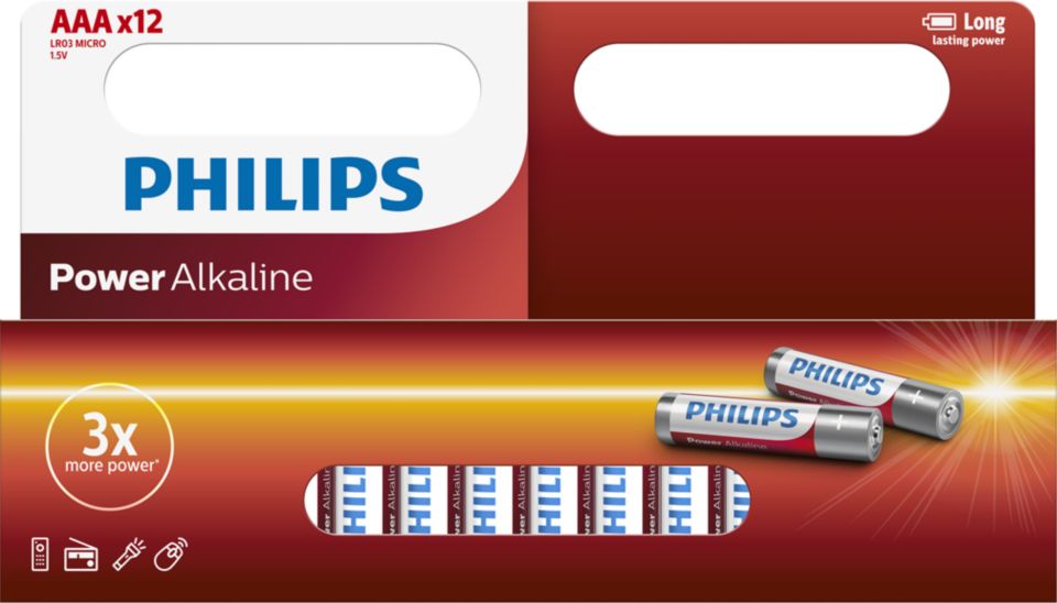 Plakken Blind vertrouwen Ga naar het circuit Power Alkaline Batterij LR03P12W/10 | Philips