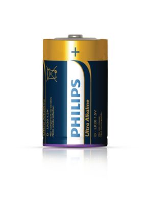 Ultra Alkaline Baterai LR20E2B/97 | Philips