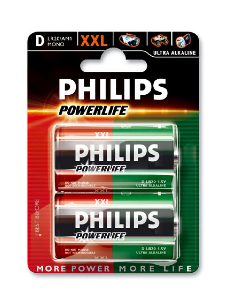 waar dan ook premier Kruis aan PowerLife Batterij LR20-P2/02B | Philips
