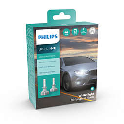 Philips Ultinon Pro5100 Car headlight bulb LUM11258U51X2 LED-HL [~H1] 5800K Up to 160% brighter light Compact design for perfect fit